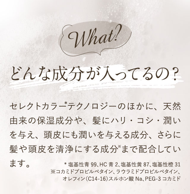 What?どんな成分が入ってるの？